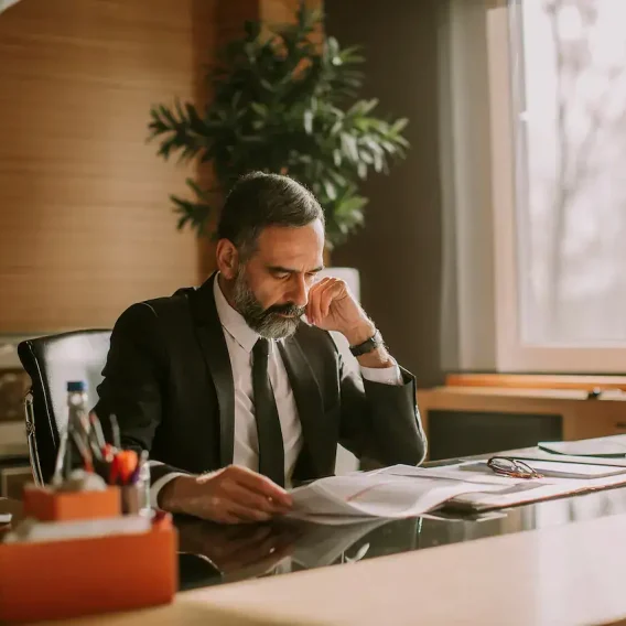 Propriétaire de PME qui prépare son renouvellement d’assurance entreprise avant de signer